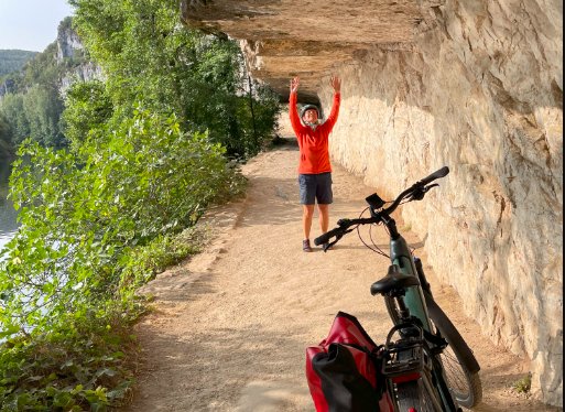 We rode our bikes through beautiful varied landscapes!